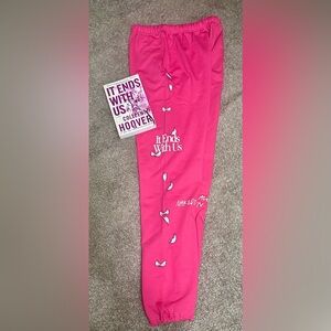 It Ends With Us Colleen Hoover sweatpants New Lily Atlas Ryle bloom bookworm S/M